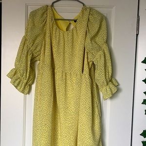 WHO WHAT WEAR Yellow Spring Dress